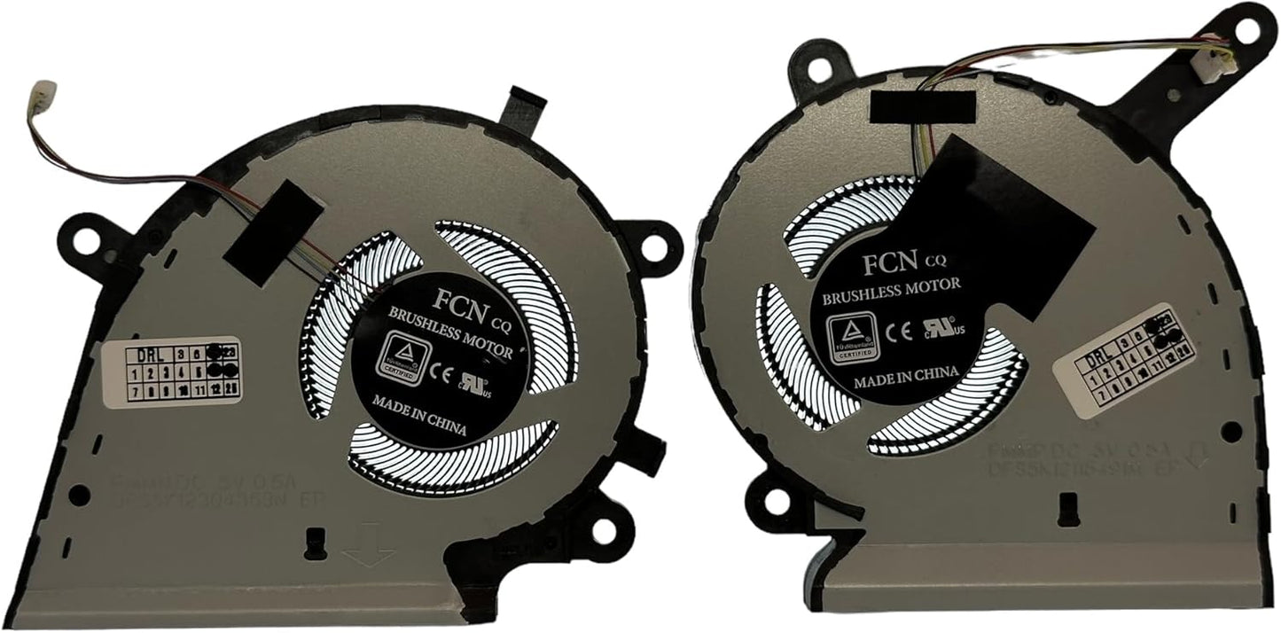 Kompatibles Lüfterset CPU + GPU für Asus 13NR01L0T02211 13NR01L0T01111 DFS5K12115491M DFS5K12304363N