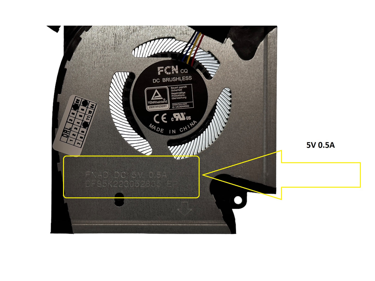 Original-GPU-Lüfter für Asus 13NR0510P02011 13NR0510P02021 DFS5K223052835 NS85C59-20G05 NS85C59-21J10