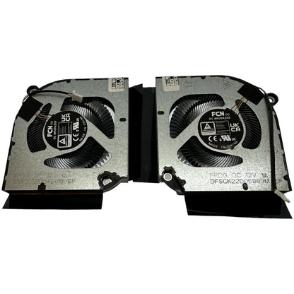 Compatible Cooling Fan Set CPU + GPU for Acer 23.QFJN2.001 DFSCL12E16486M FPDH, DC280010WF0 DFSCK22D05883M FPDG, DC280010VF0