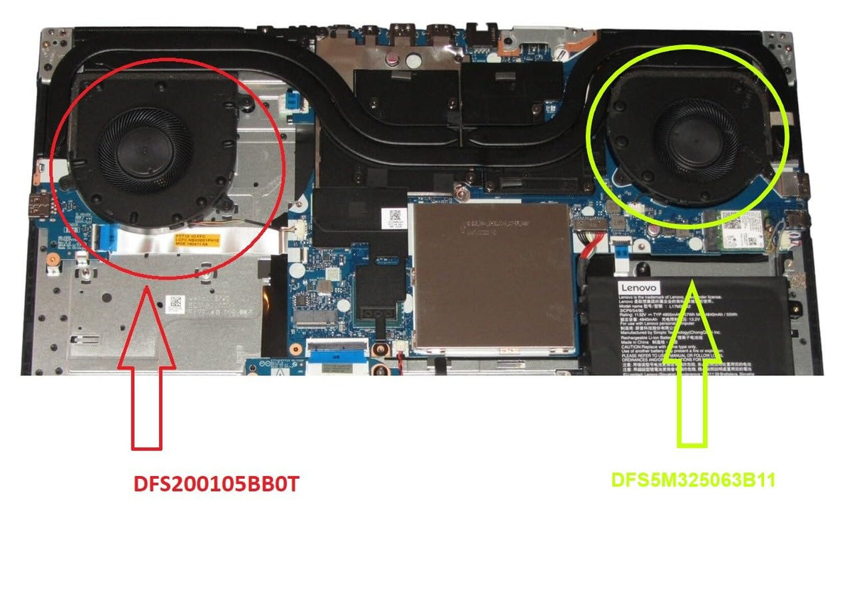 Compatible CPU Fan for Lenovo DFS5M325063B11, EG75070S1-1C010-S9A Legion Y540-17IRH