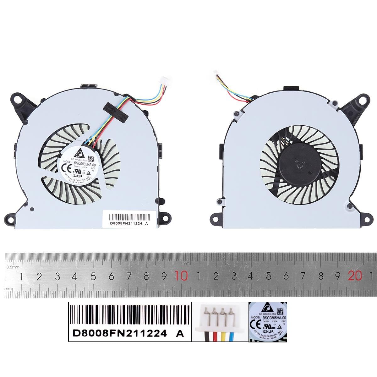 Kompatibler Lüfter für Intel NUC8 NUC8i3BEH NUC8i5BEH NUC8i7BEH BSC0805HA-00 NS65B01-19E01 BAZB0810R5HY005