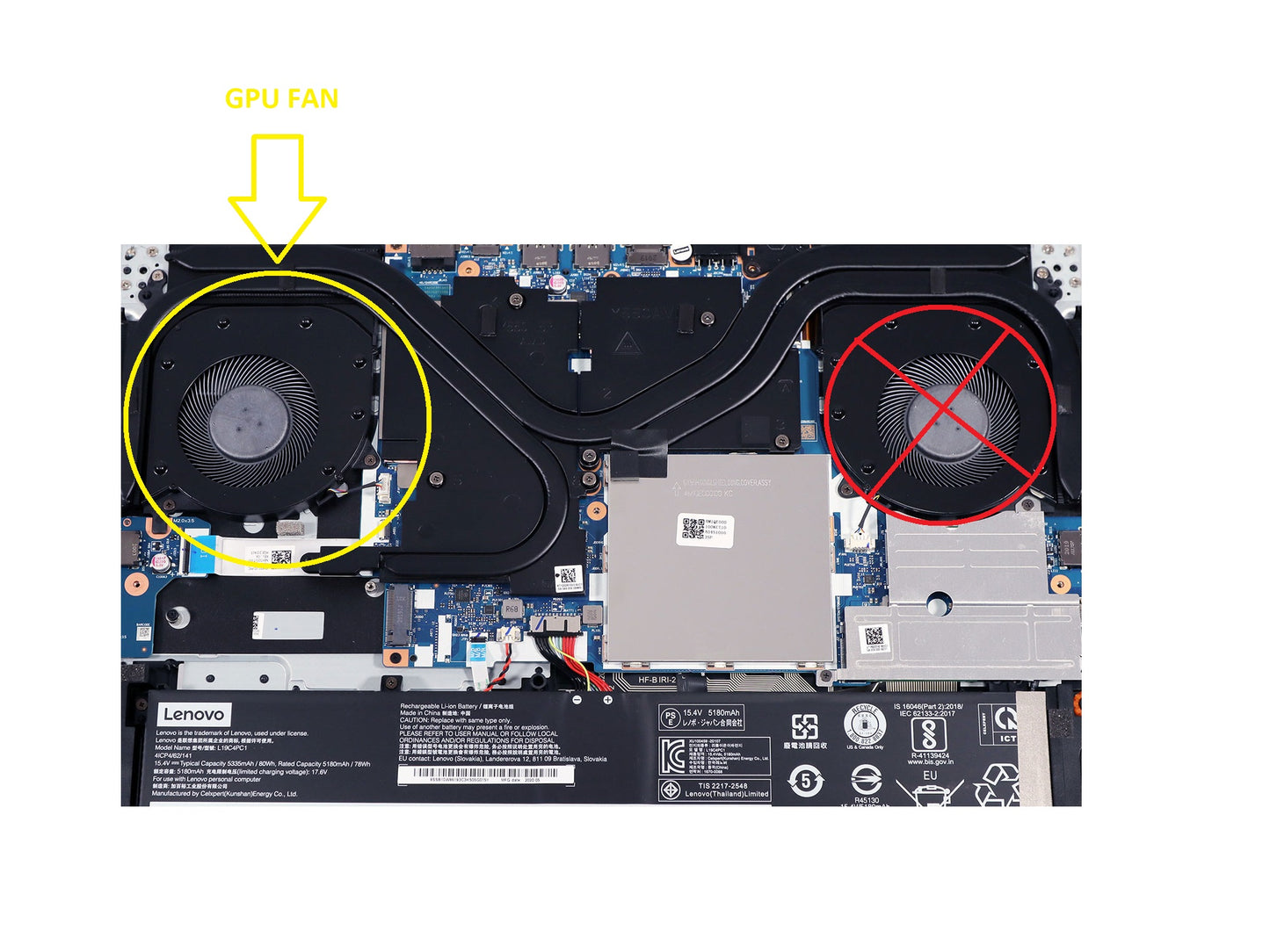 Kompatibler GPU-Lüfter für Lenovo DFS5K323161A1C FM9J DC28000FBV1 DC28000FBF1 DC28000FBV1AVC1 BAPA0909R5HY008