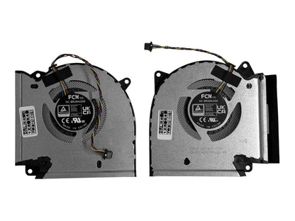 Compatible CPU + GPU cooling fans set DFSCL42P16593Q, DFSCL42P06593Q, 6033B0123901, 6033B0124001, 13NR0C50P02011, 13NR0C50P01011, DC 12V 0.6A, for only only with ASUS ROG Strix G17 (2023) G713PU, G713