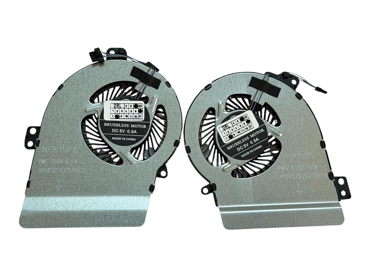 Compatible Fan Set for HP Pavilion 15-CS3000, L40620-001, L40619-001, ND75C07-18E20, ND75C07-18E19