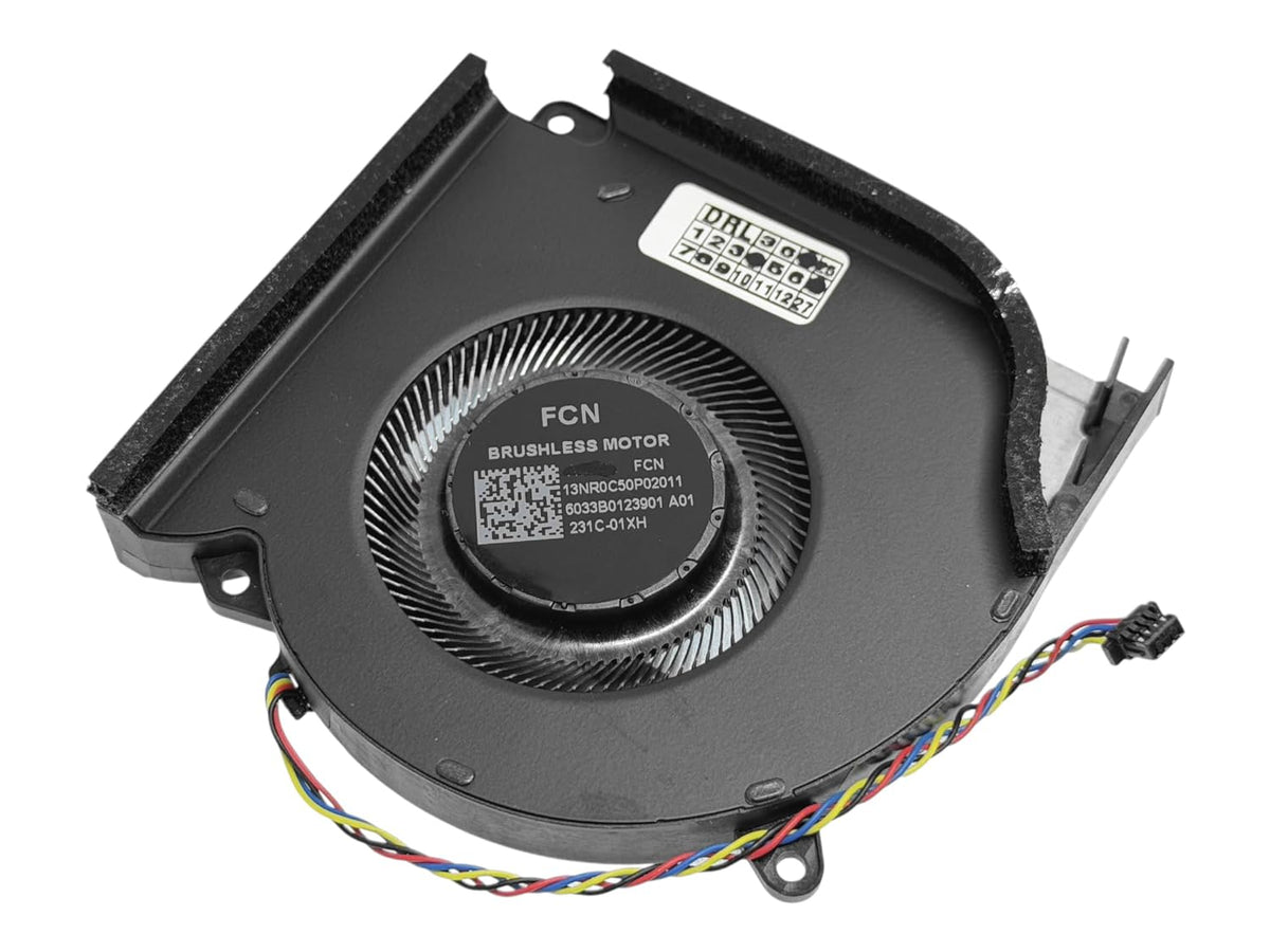 Compatible CPU + GPU cooling fans set DFSCL42P16593Q, DFSCL42P06593Q, 6033B0123901, 6033B0124001, 13NR0C50P02011, 13NR0C50P01011, DC 12V 0.6A, for only only with ASUS ROG Strix G17 (2023) G713PU, G713