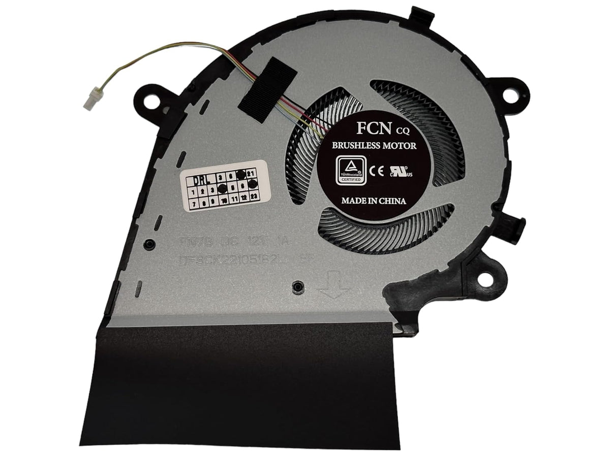Compatible CPU fan (DC:12V 1A) 13NR01N0P08013, DFSCK22105182L, for Asus G712LV, G712LW, G712LWS, G731GW, G732LV, G732LW, G732LWS, G512LV, G512LW, G512LG5WS, G531GW, G532LV, G532LW, G532LWS