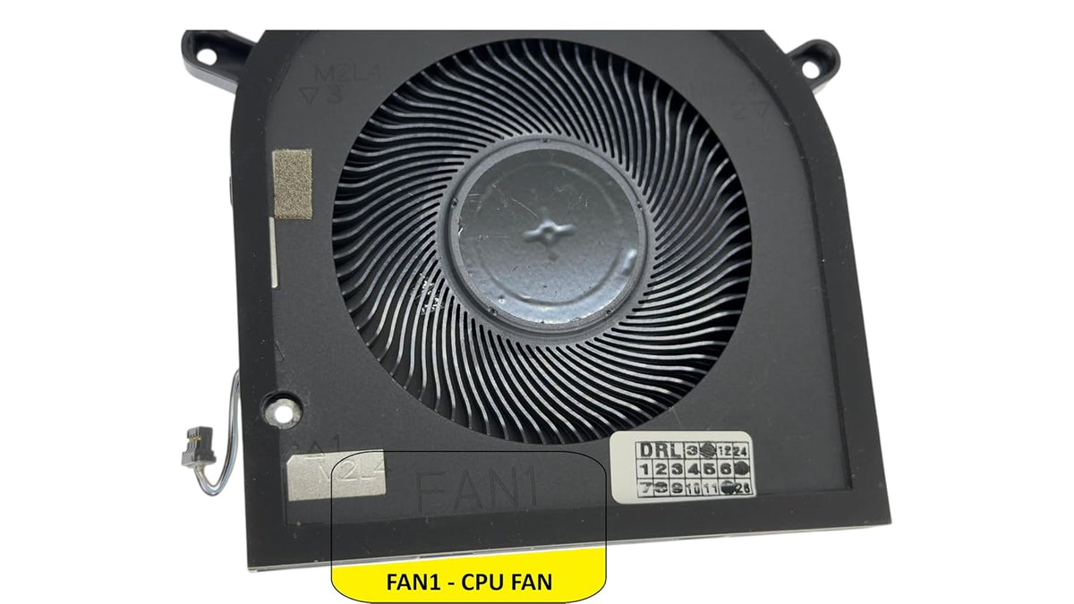 Compatible Cooling Fan CPU (FAN1) Dell XPS 17 9700 9710 9720 / Precision 5750 5760 5770, Model EG50060S1-C511-S9A, 023.100LQ.0011, 0P2FY9 P2FY9, DC5V 000 11 43 A