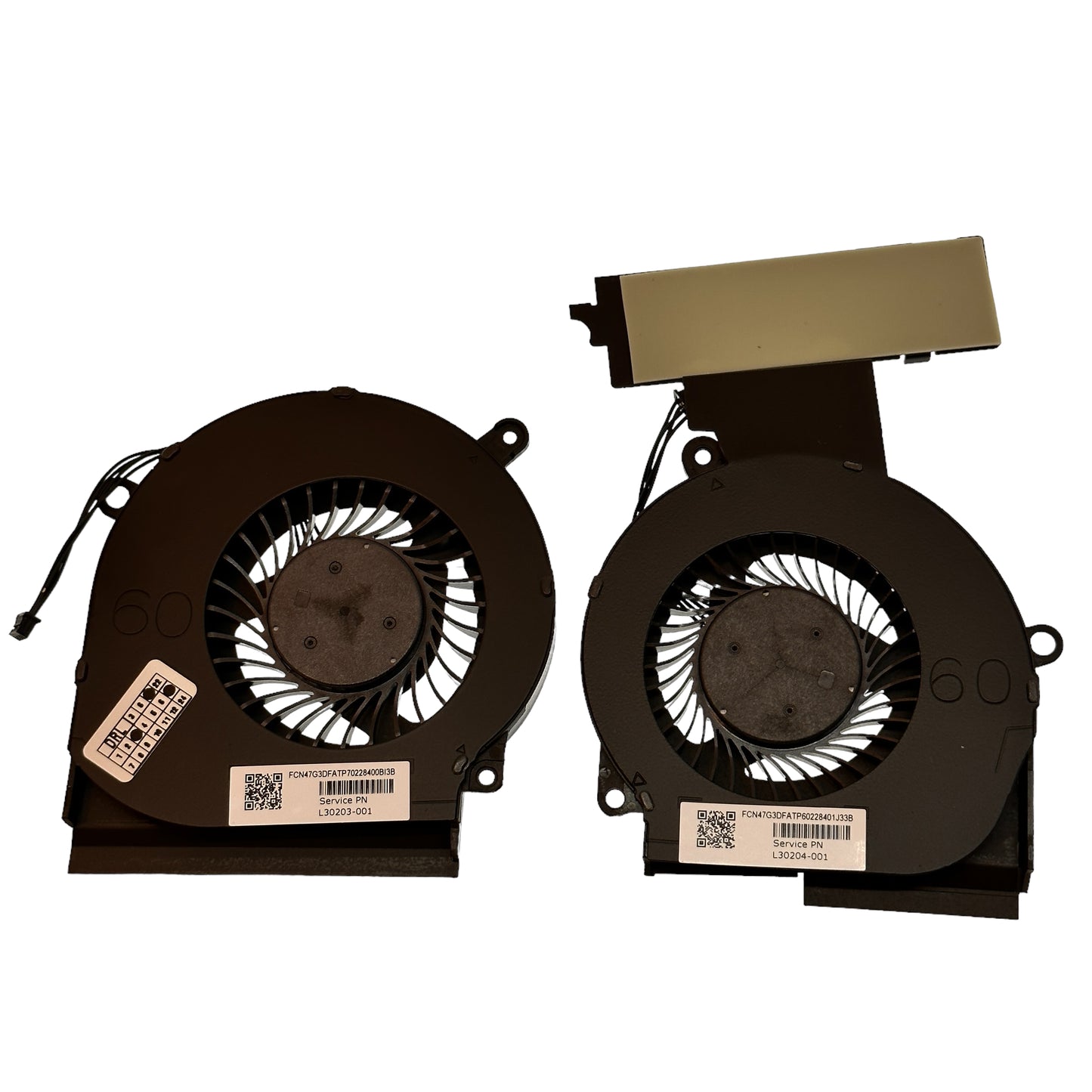 Kompatibles Lüfterset CPU + GPU für HP L29354-001 L29355-001 L30203-001 L30204-001 L24359-001 NFB75A05H-007 NFB80A05H-004 0FKPP0000H 0FKP00000H