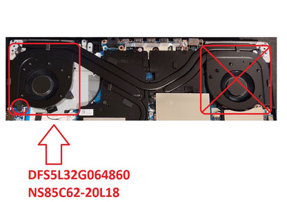 Kompatibler GPU-Lüfter für Lenovo 5H40S20414 5H40S20415 DFS5L32G064860 NS85C62-20L18