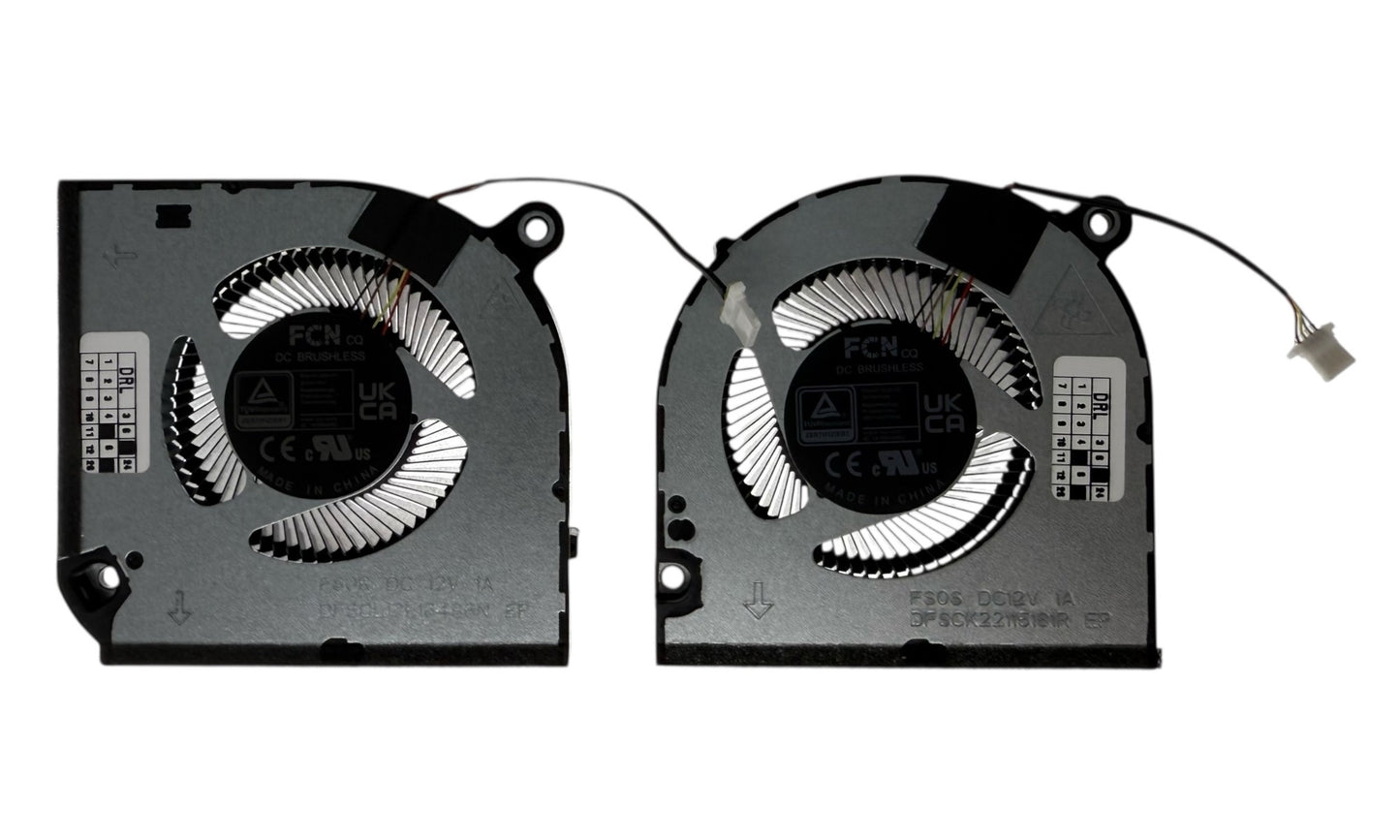 Compatible Cooling Fan Set CPU + GPU for Acer 23.QNAN7.001 23.QNAN7.002 DFSCK22115181R EG75091S1-1C020-S9A DFSCL12E16486N EG75091S1-1C040-S9A